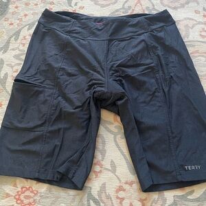 Women's size Large dark charcoal Terry Cycling Shorts with padding